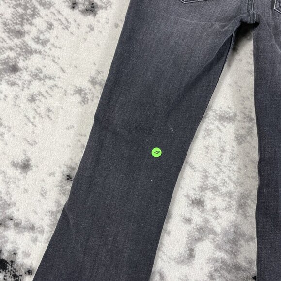 Free People Jeans Womens Size 27 Black Distressed Destroyed Flare Stretch - Picture 4 of 14